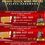 Polres Karawang Luncurkan Posko Quick Wins Presisi