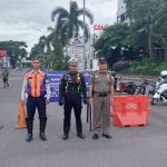 Polsek Telukjambe Timur Giat Pengamanan Gelaran Car Free Day Galuh Mas