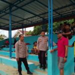Anggota Polsek Tirtajaya Laksanakan Monitoring Pertandingan Sepak Bola Piala Tropeo Di Lapangan Kujang Desa Pisangsambo