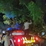 Respon Cepat Polisi CAKEP Polsek TIRTAJAYA Merapihkan Pohon Yang Tumbang.