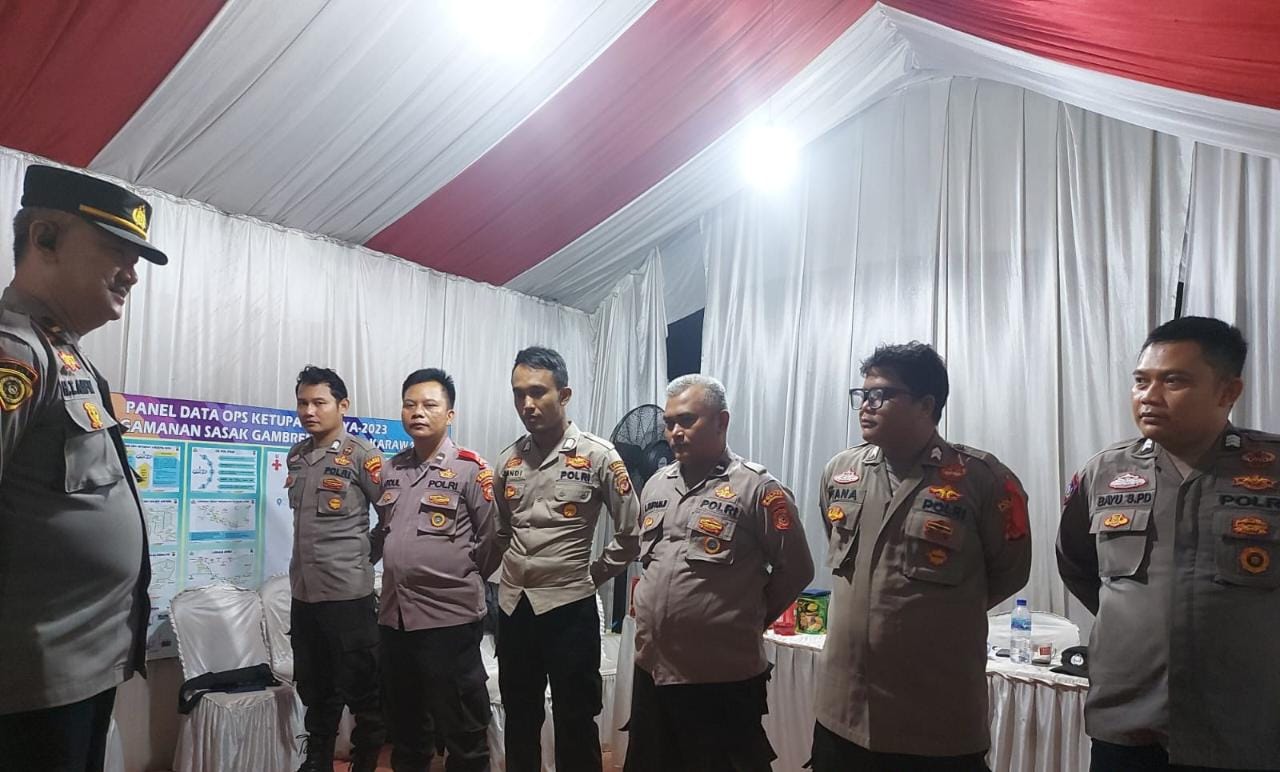 Personil Pos PAM Sasak Gambreng Ops Ketupat Lodaya Tahun 2023 Siap Ciptakan Arus Balik Mudik Lebaran Aman dan Nyaman