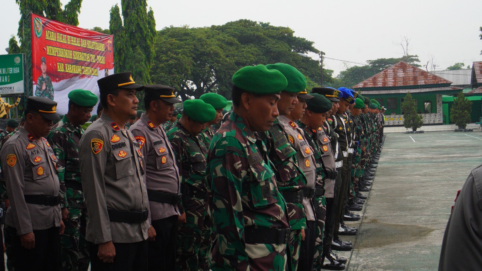 Gelar Apel Bersama Wujud Sinergitas TNI-POLRI Karawang