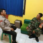 Terus Jalin Sinergitas, Babinsa TNI AD Koramil 0409/Telagasari Kunjungi Mapolsek Lemahabang