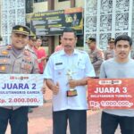 Perwakilan Bulutangkis Polsek Tirtajaya Berhasil Membawa Kejuaraan Kapolres Cup