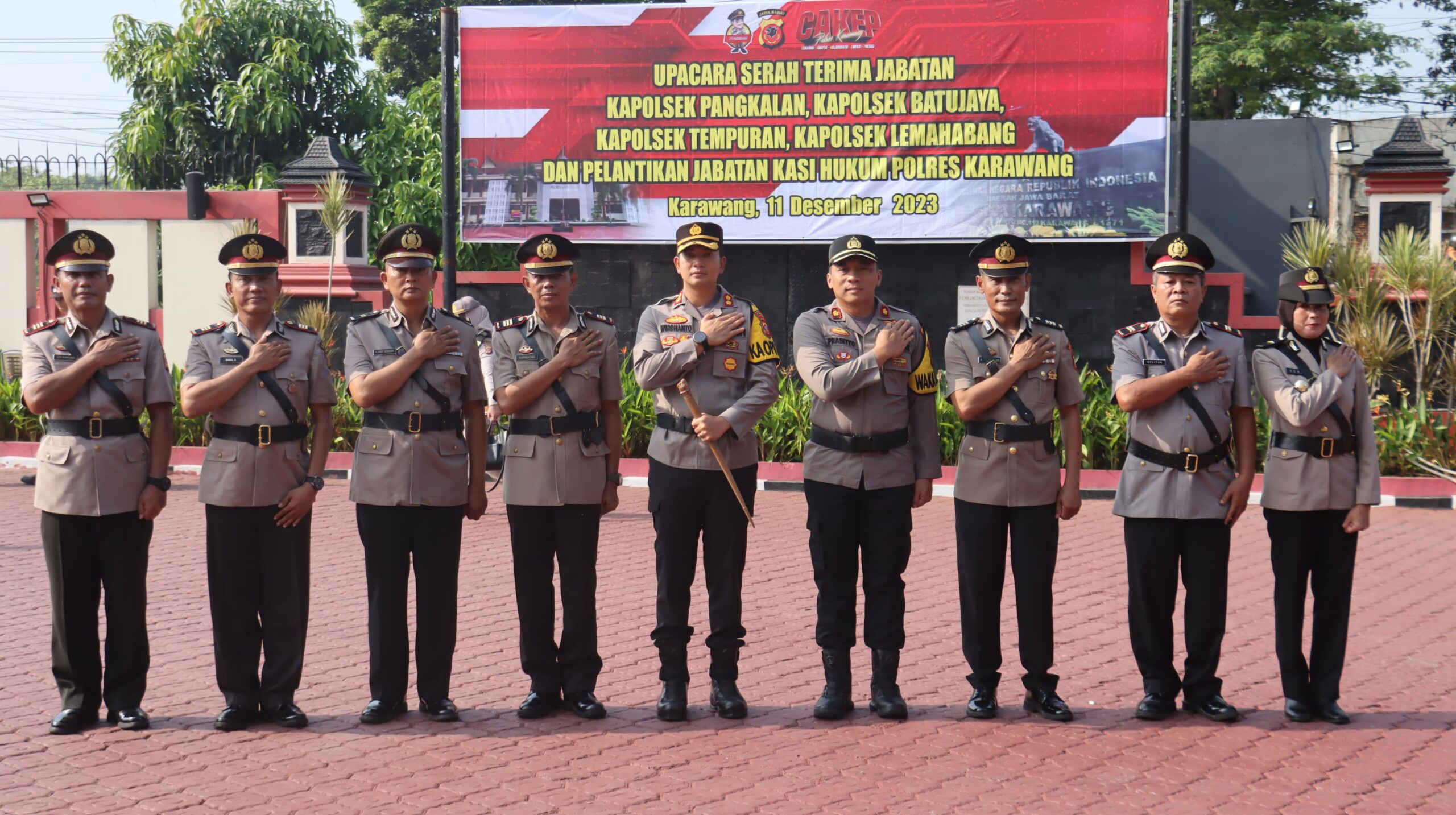 Kapolres Pimpin Upacara Serah Terima Jabatan Kapolsek Dan Pelantikan Kasikum Polres Karawang