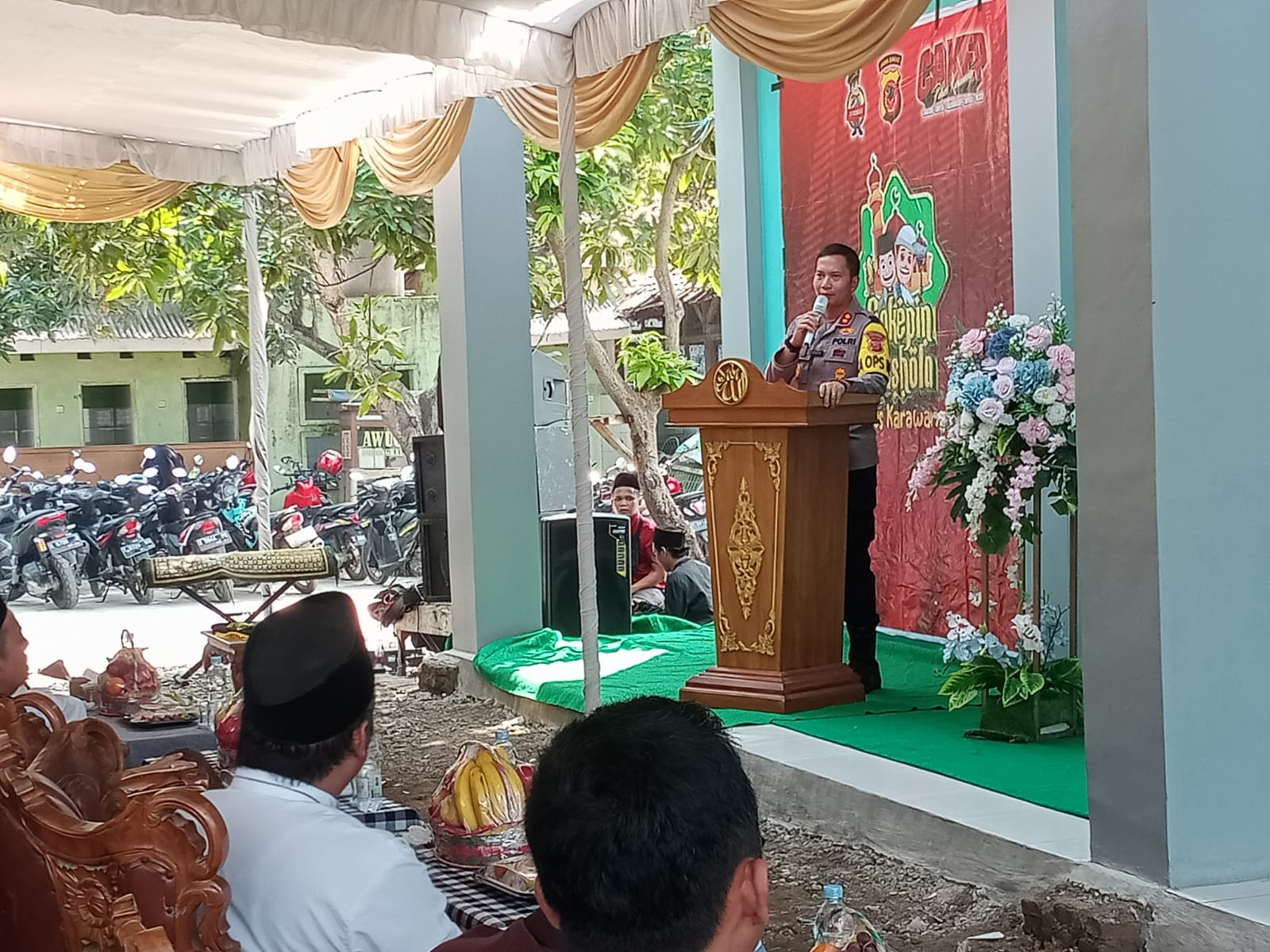 Peresmian Gedung MI Al-Istiqomah Dalam Rangka Program Kapolres Karawang Cakepin Musholla